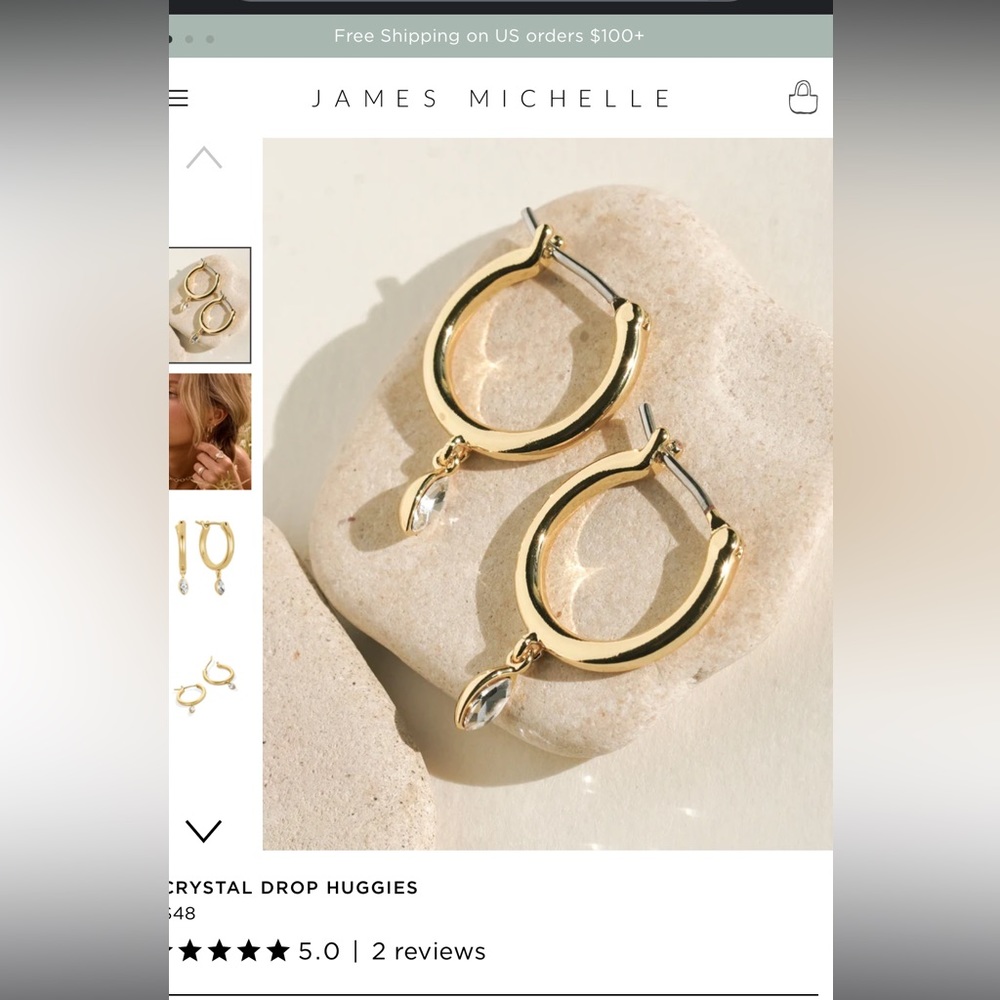 James Michelle Crystal Drop Huggies